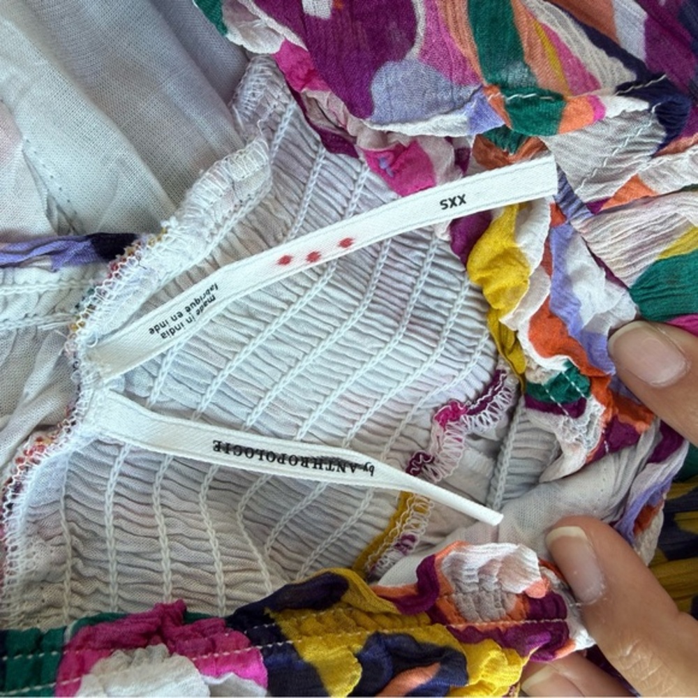 Anthropologie Vibrant Long Sleeve‎ Maxi Dress - Picture 5 of 5